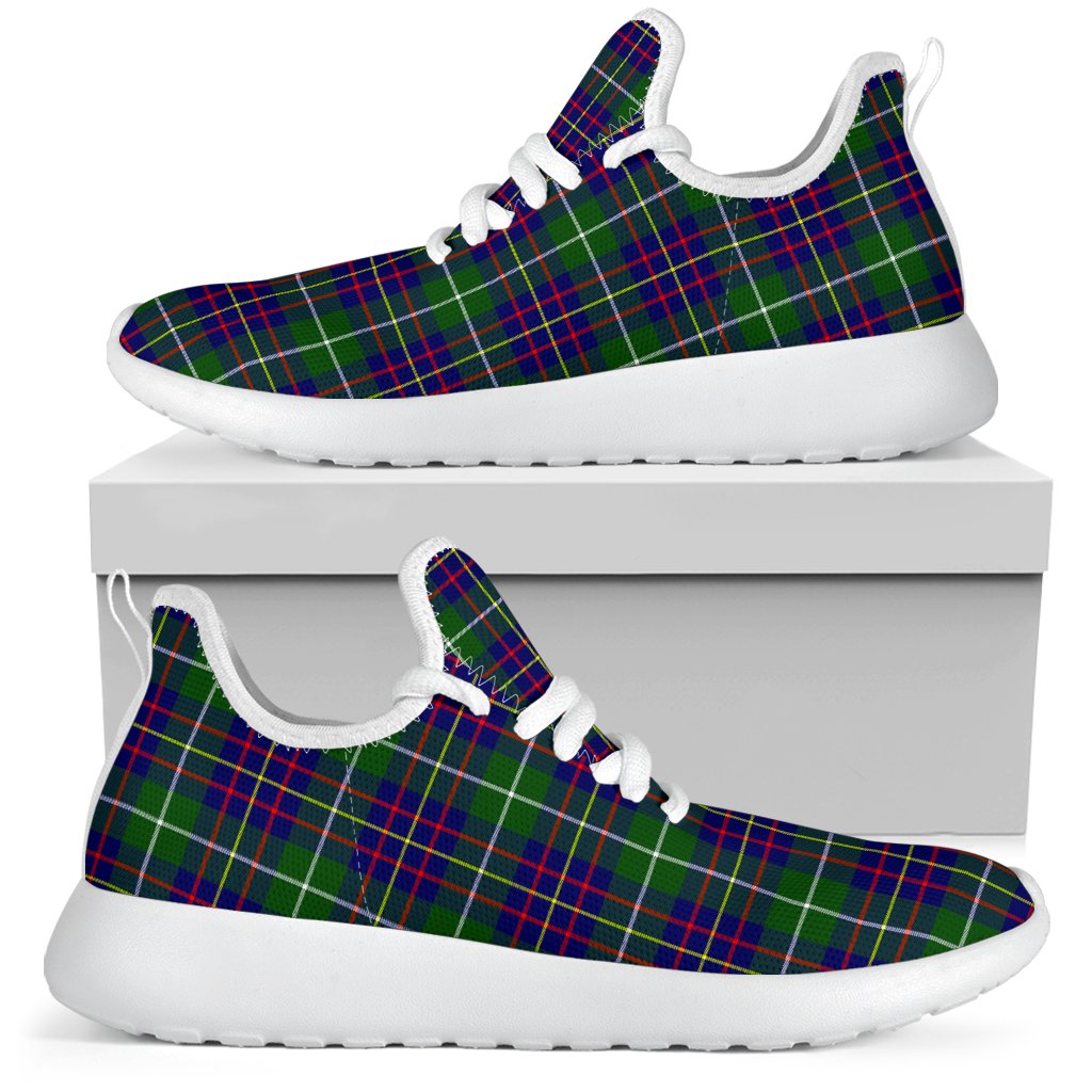 Inglis Modern Tartan Plaid Mesh Knit Sneakers