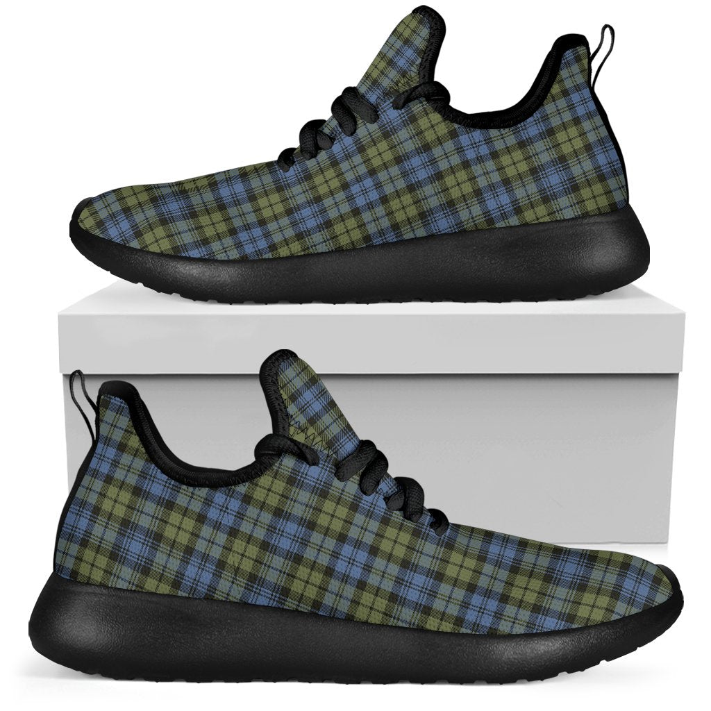 Campbell Faded Tartan Plaid Mesh Knit Sneakers