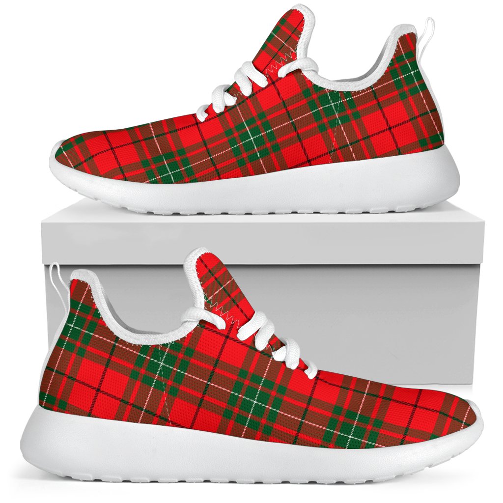 MacAulay Modern Tartan Plaid Mesh Knit Sneakers