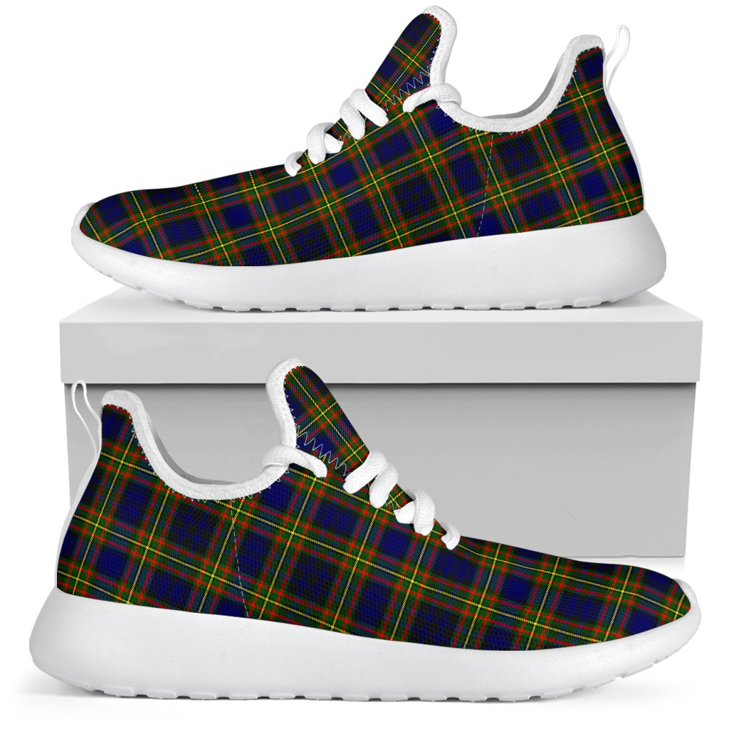 Clelland Modern Tartan Plaid Mesh Knit Sneakers