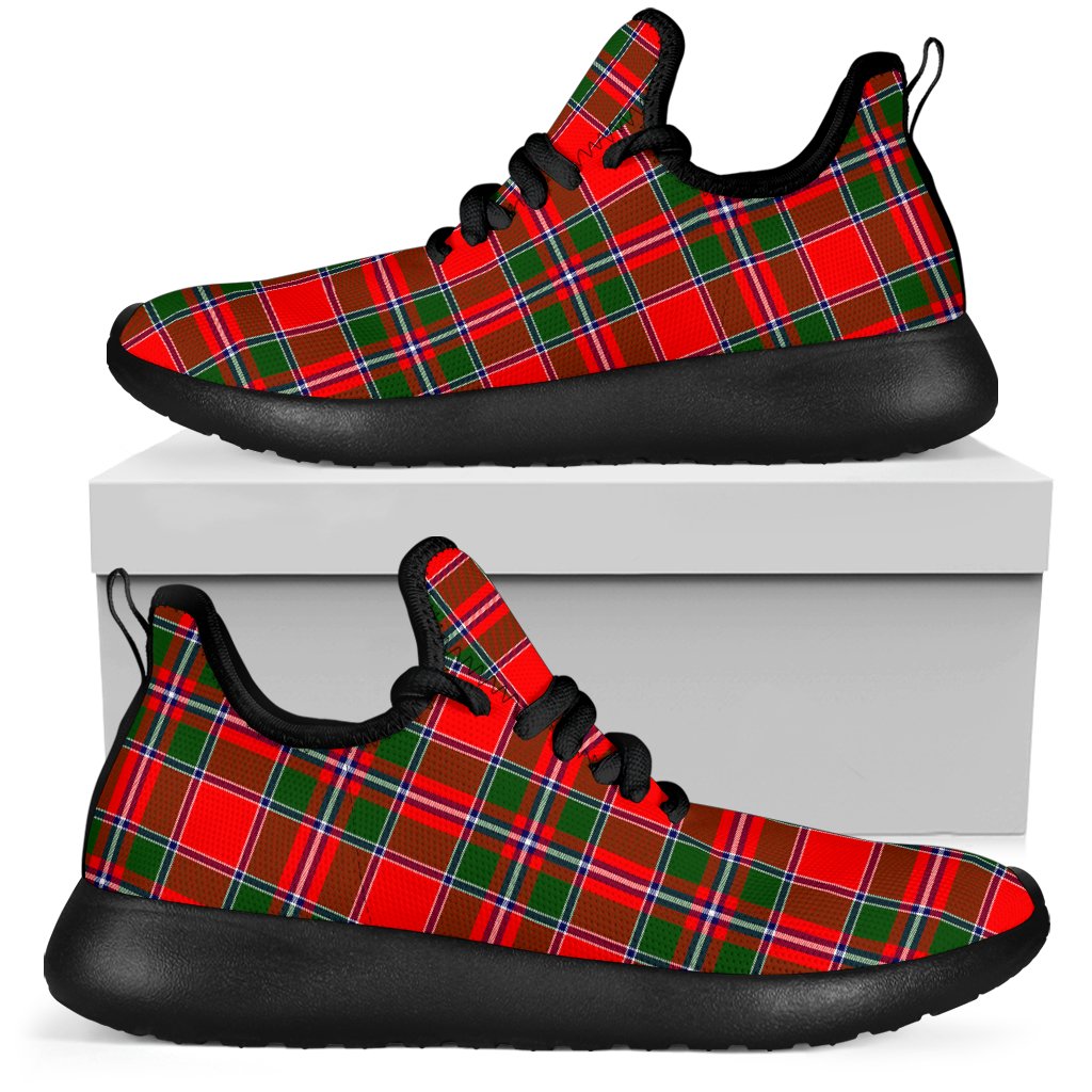 Spens Modern Tartan Plaid Mesh Knit Sneakers