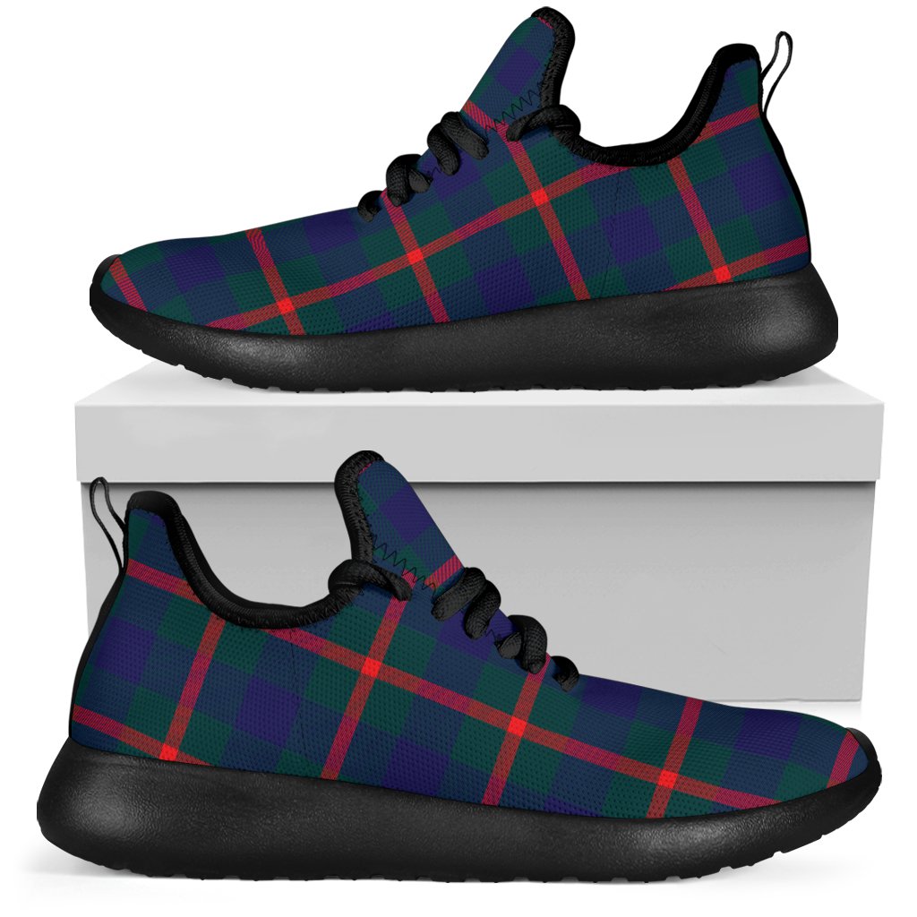 Agnew Modern Tartan Plaid Mesh Knit Sneakers