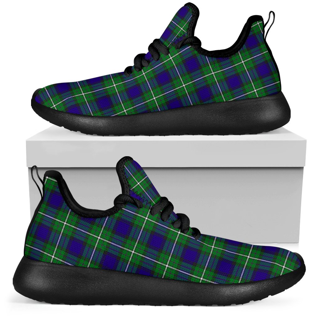 Alexander Tartan Plaid Mesh Knit Sneakers