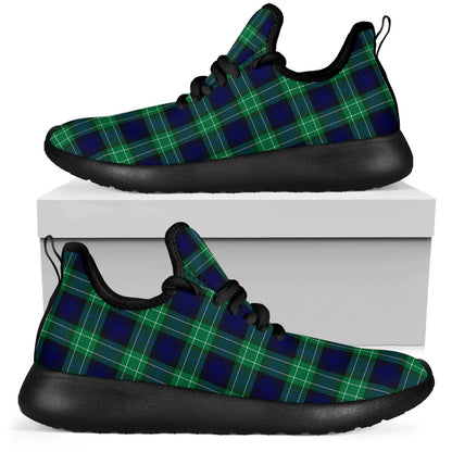 Abercrombie Tartan Plaid Mesh Knit Sneakers