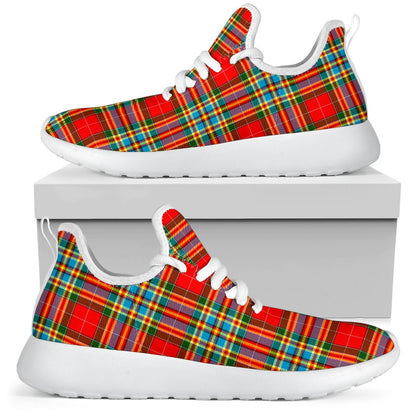 Chattan Tartan Plaid Mesh Knit Sneakers