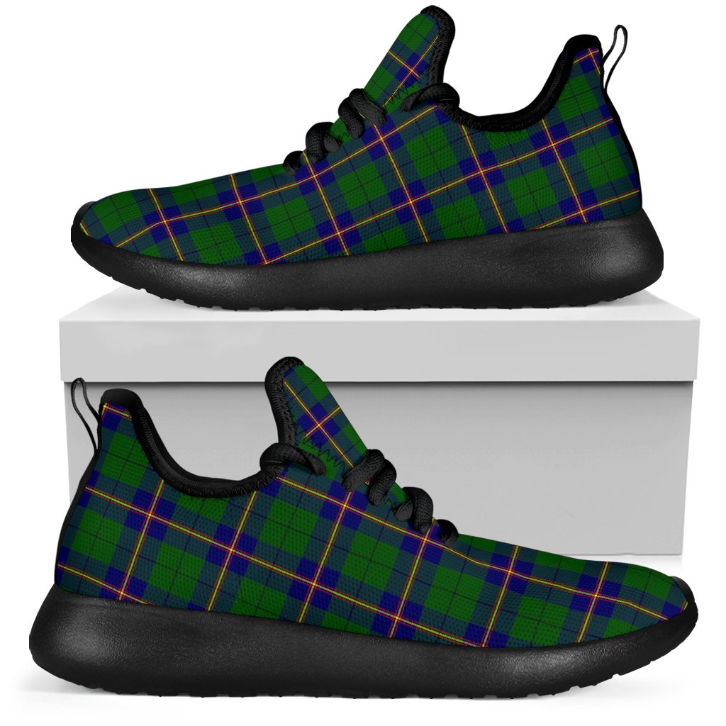 Carmichael Modern Tartan Plaid Mesh Knit Sneakers