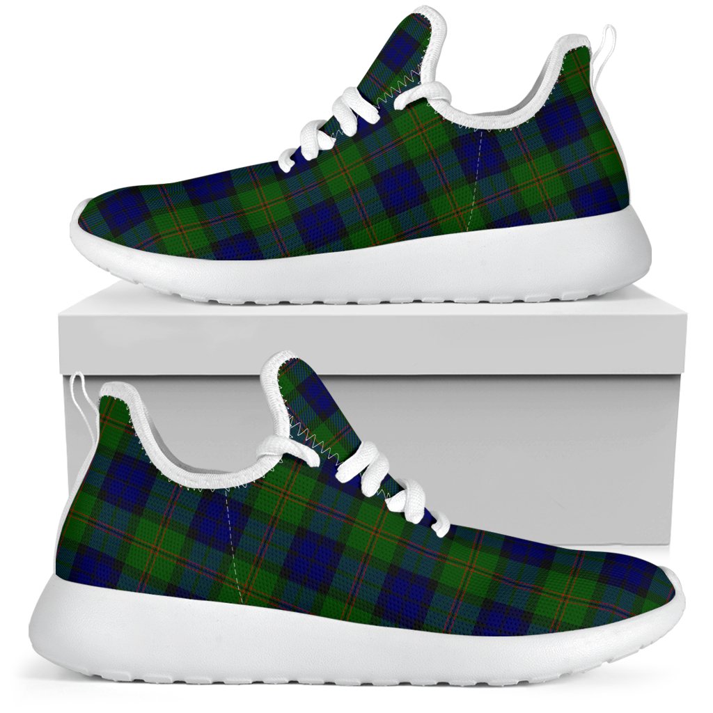 Dundas Modern Tartan Plaid Mesh Knit Sneakers