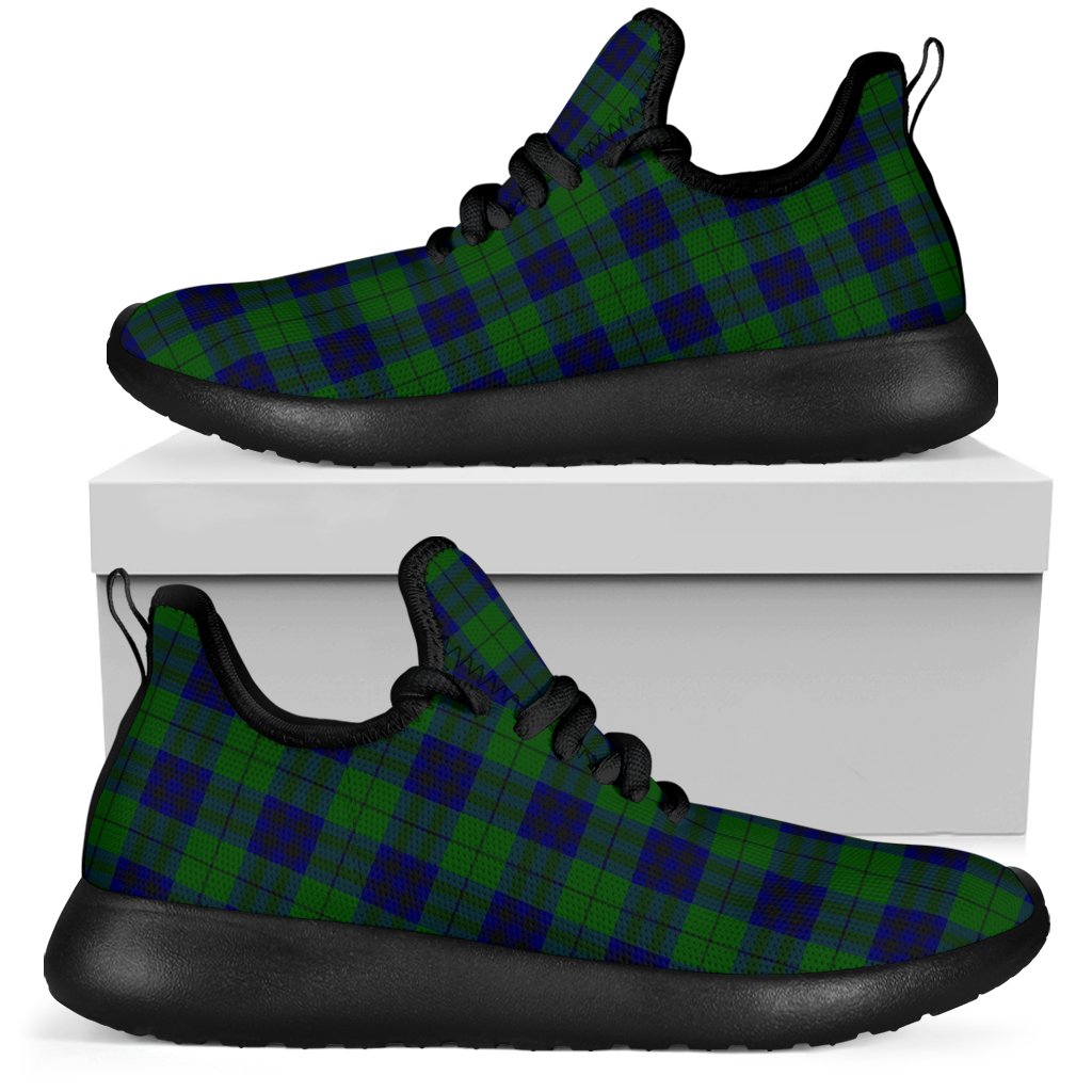 Keith Modern Tartan Plaid Mesh Knit Sneakers