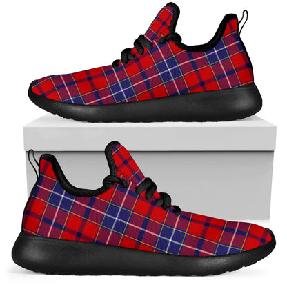 Wishart Dress Tartan Plaid Mesh Knit Sneakers