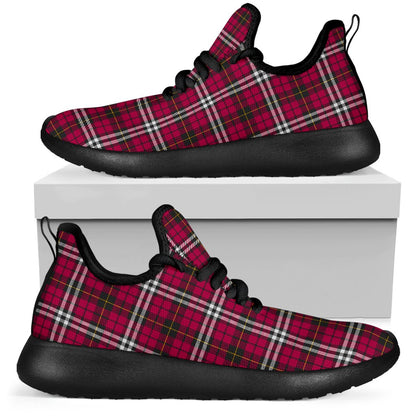 Little Tartan Plaid Mesh Knit Sneakers