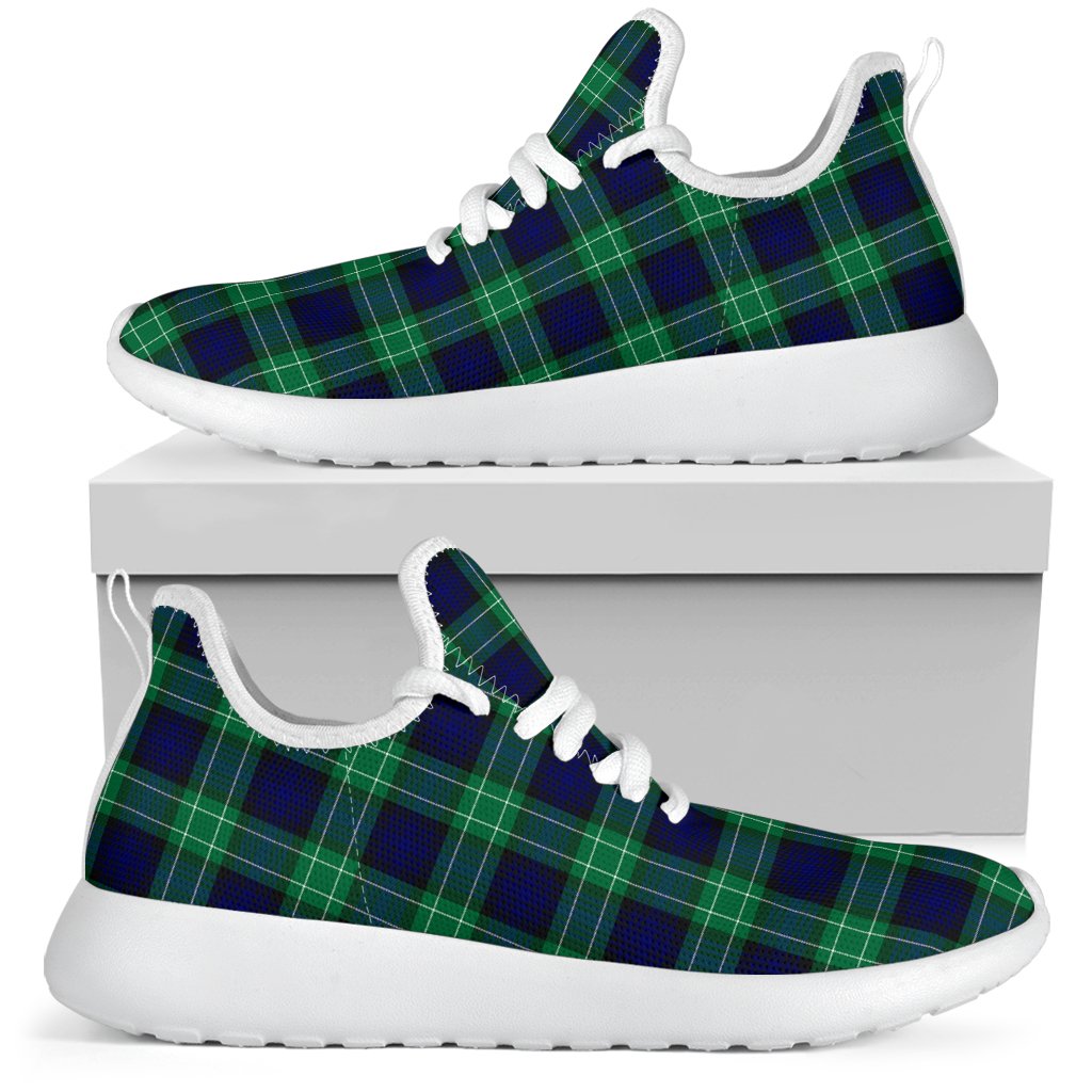 Abercrombie Tartan Plaid Mesh Knit Sneakers