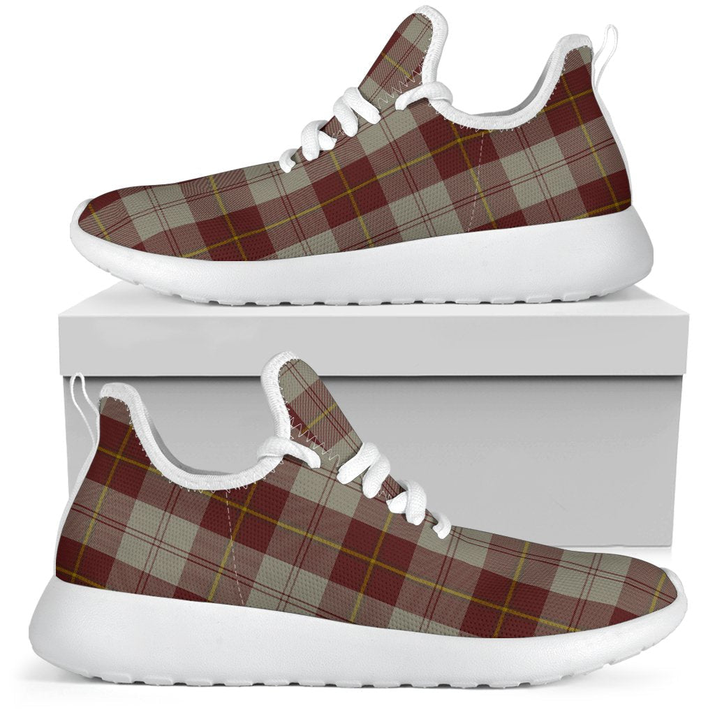 Cunningham Burgundy Dancers Tartan Plaid Mesh Knit Sneakers