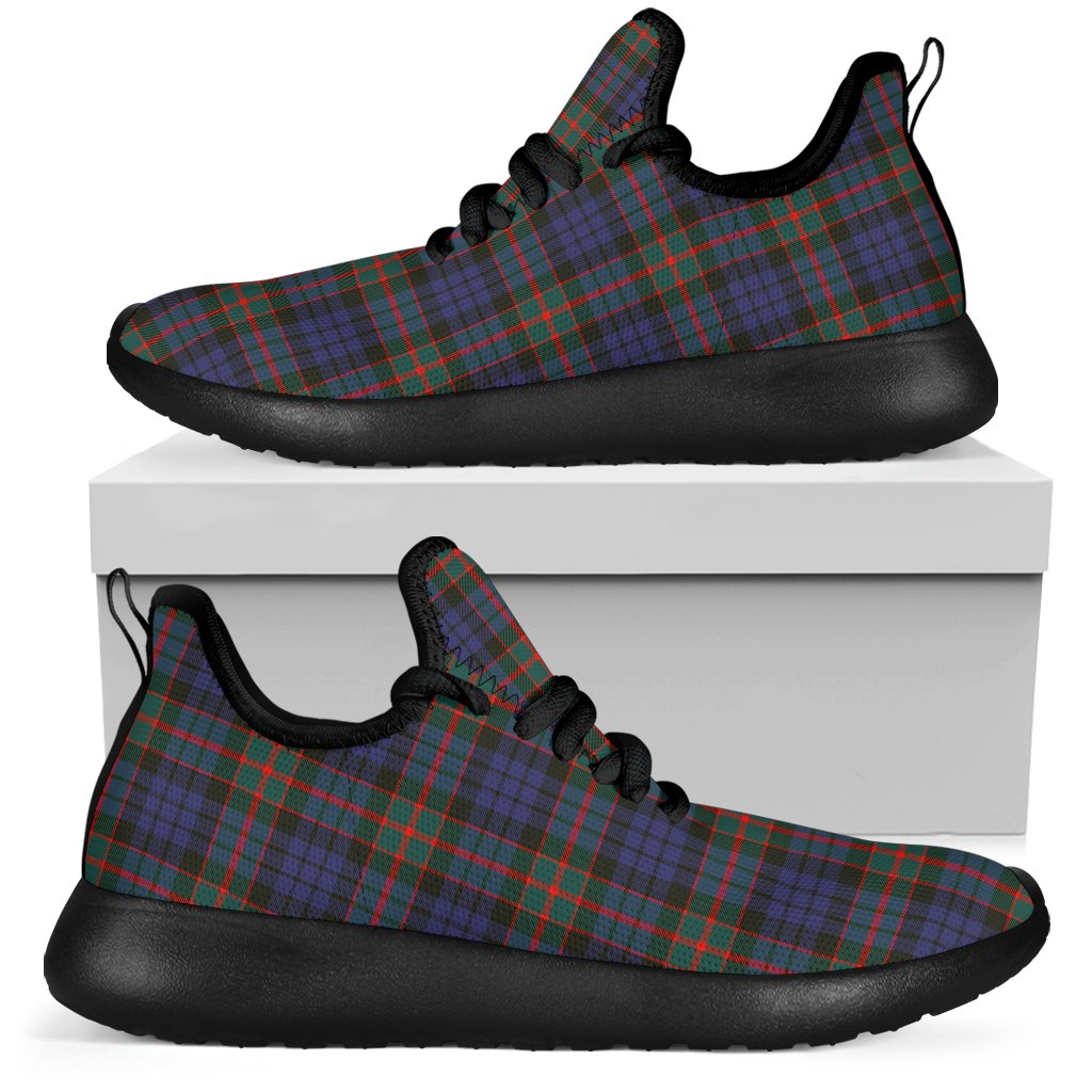 Fletcher of Dunans Tartan Plaid Mesh Knit Sneakers