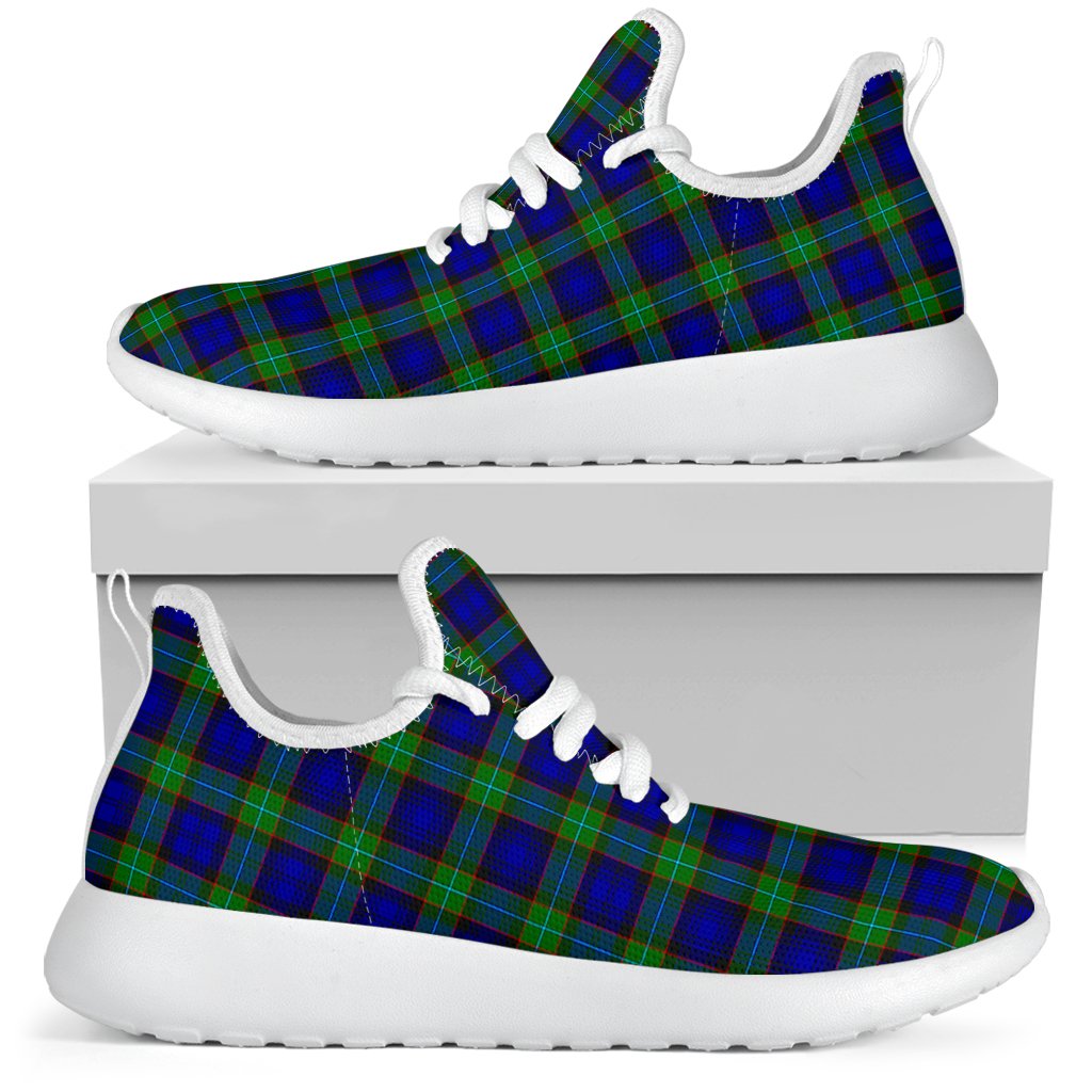 Sempill Modern Tartan Plaid Mesh Knit Sneakers