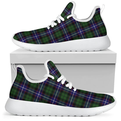 Galbraith Modern Tartan Plaid Mesh Knit Sneakers