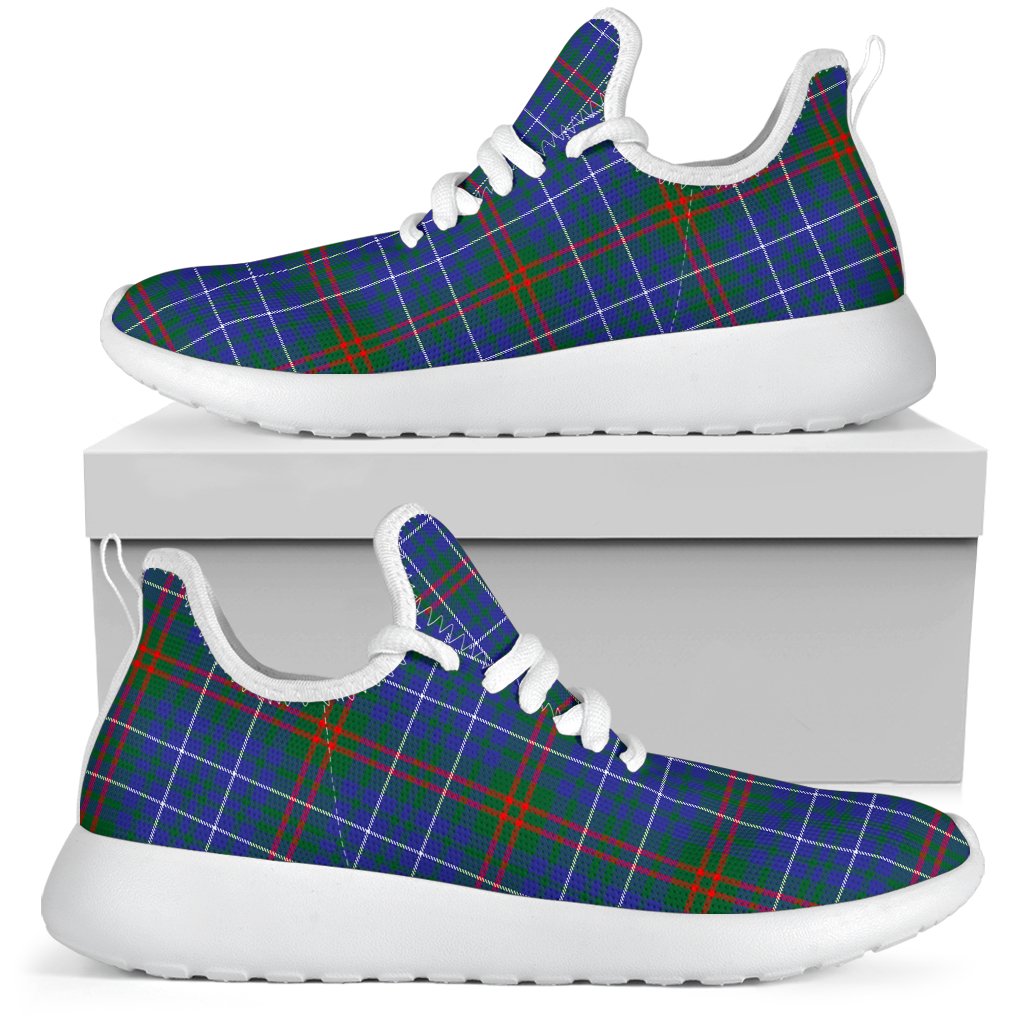 Edmonstone Tartan Plaid Mesh Knit Sneakers