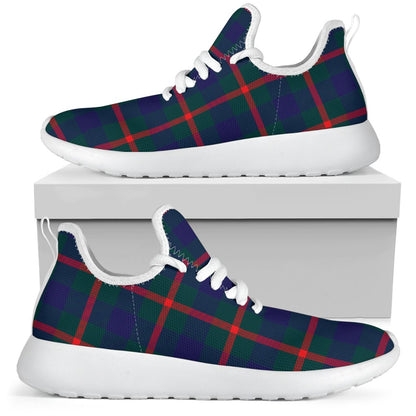 Agnew Modern Tartan Plaid Mesh Knit Sneakers