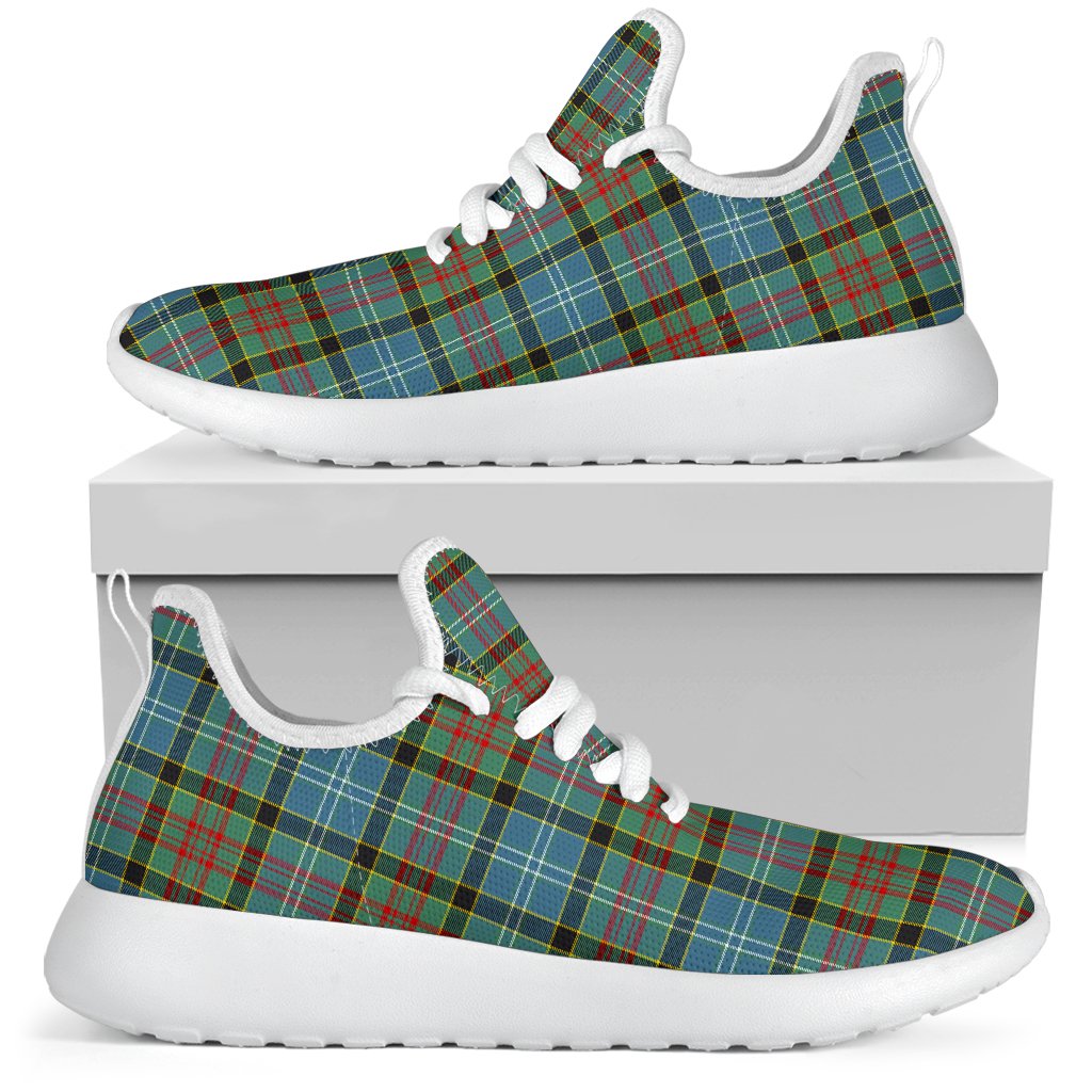 Paisley District Tartan Plaid Mesh Knit Sneakers