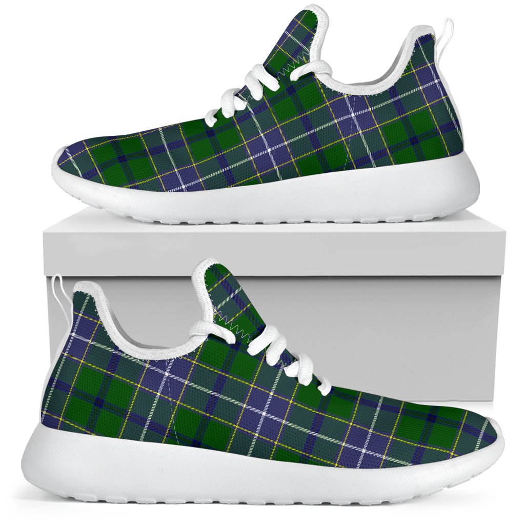 Wishart Hunting Modern Tartan Plaid Mesh Knit Sneakers