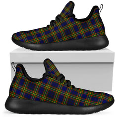 Clelland Modern Tartan Plaid Mesh Knit Sneakers