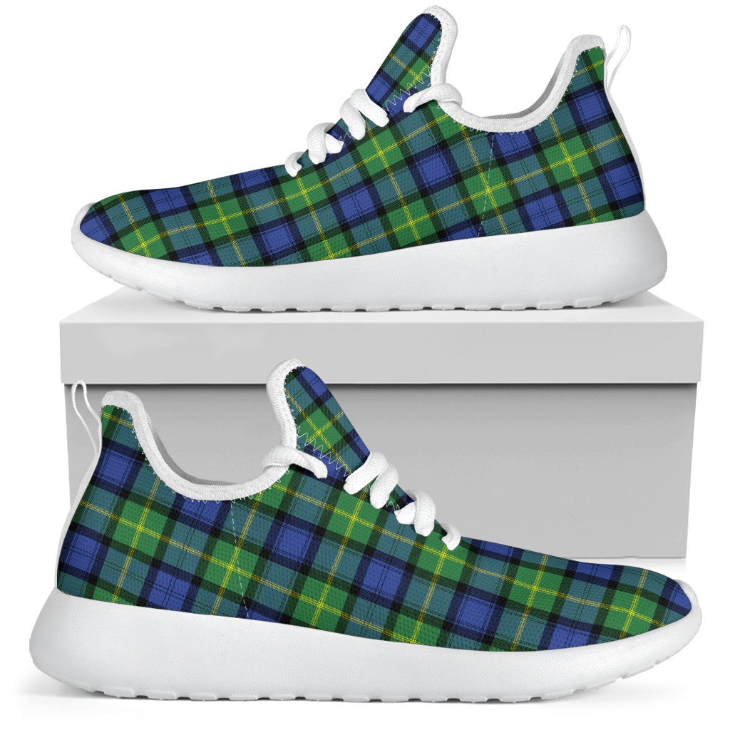 Gordon Old Ancient Tartan Plaid Mesh Knit Sneakers