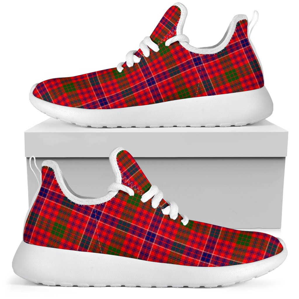 MacRae Modern Tartan Plaid Mesh Knit Sneakers