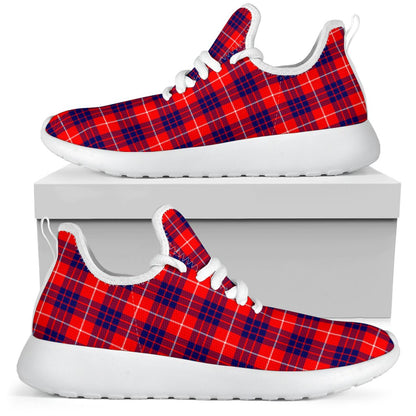 Hamilton Modern Tartan Plaid Mesh Knit Sneakers