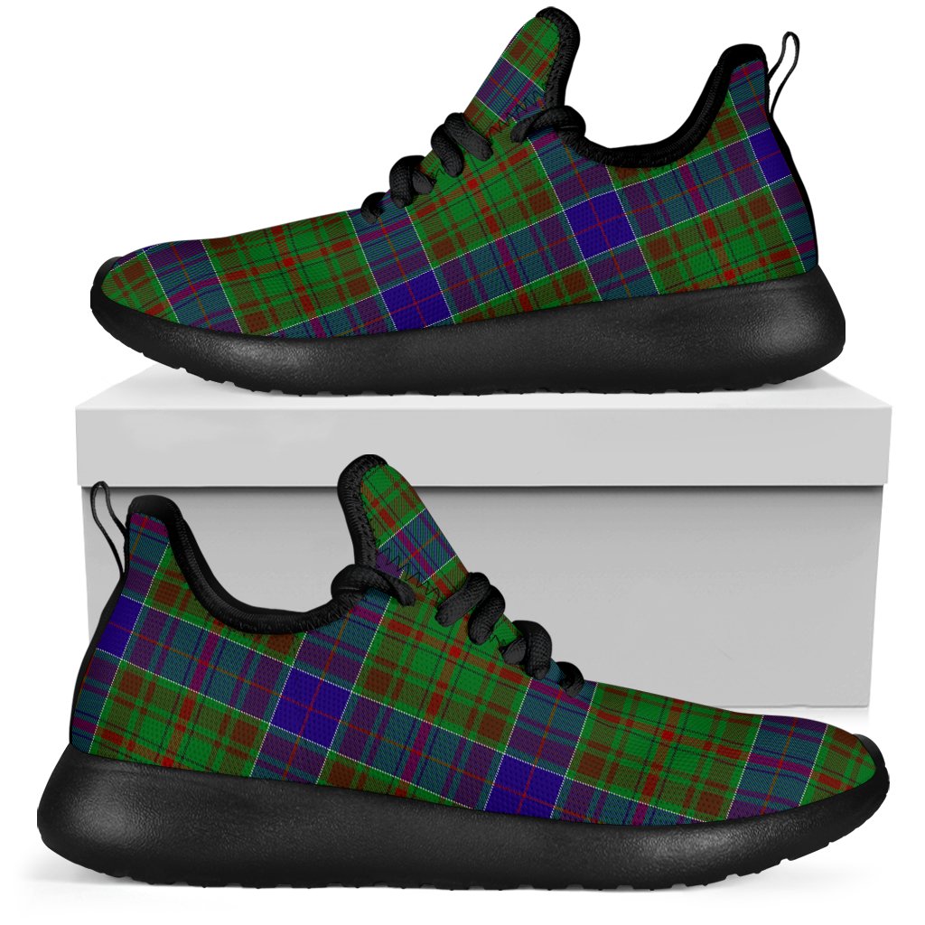 Adam Tartan Plaid Mesh Knit Sneakers