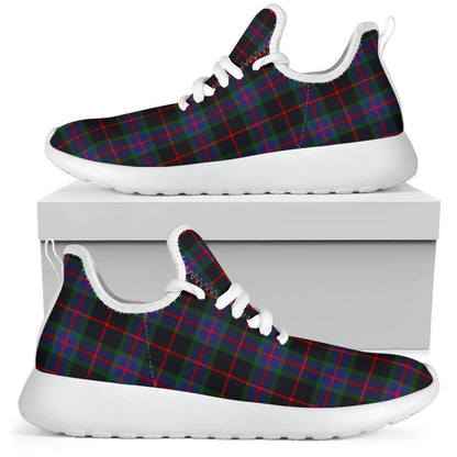 Nairn Tartan Plaid Mesh Knit Sneakers