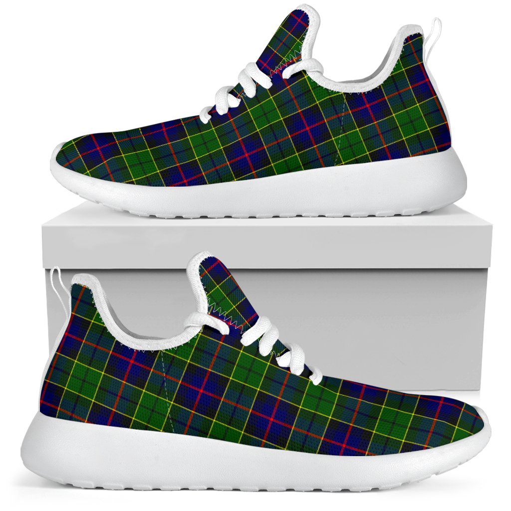 Forsyth Modern Tartan Plaid Mesh Knit Sneakers