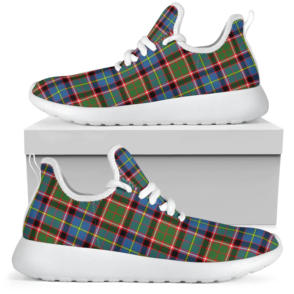 Aikenhead Tartan Plaid Mesh Knit Sneakers