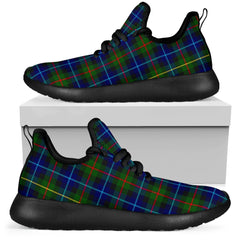 Smith Modern Tartan Plaid Mesh Knit Sneakers