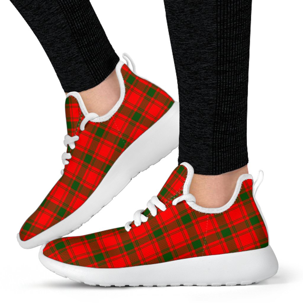 MacQuarrie Modern Tartan Plaid Mesh Knit Sneakers