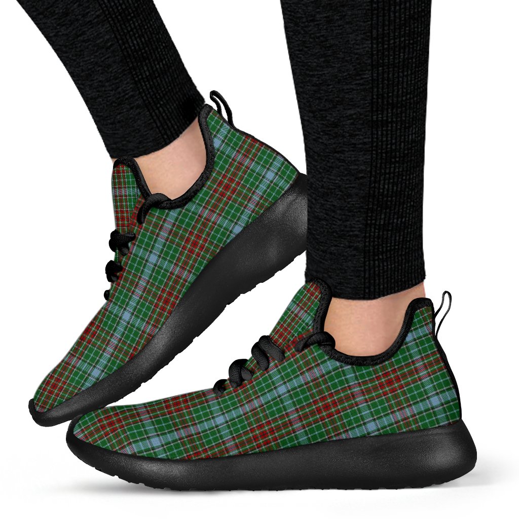 Gayre Tartan Plaid Mesh Knit Sneakers