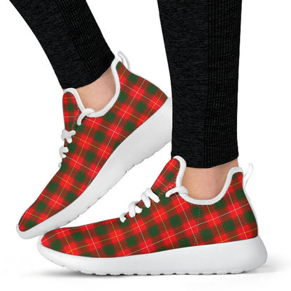 MacFie Tartan Plaid Mesh Knit Sneakers