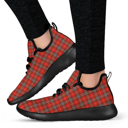 Fraser Weathered Tartan Plaid Mesh Knit Sneakers