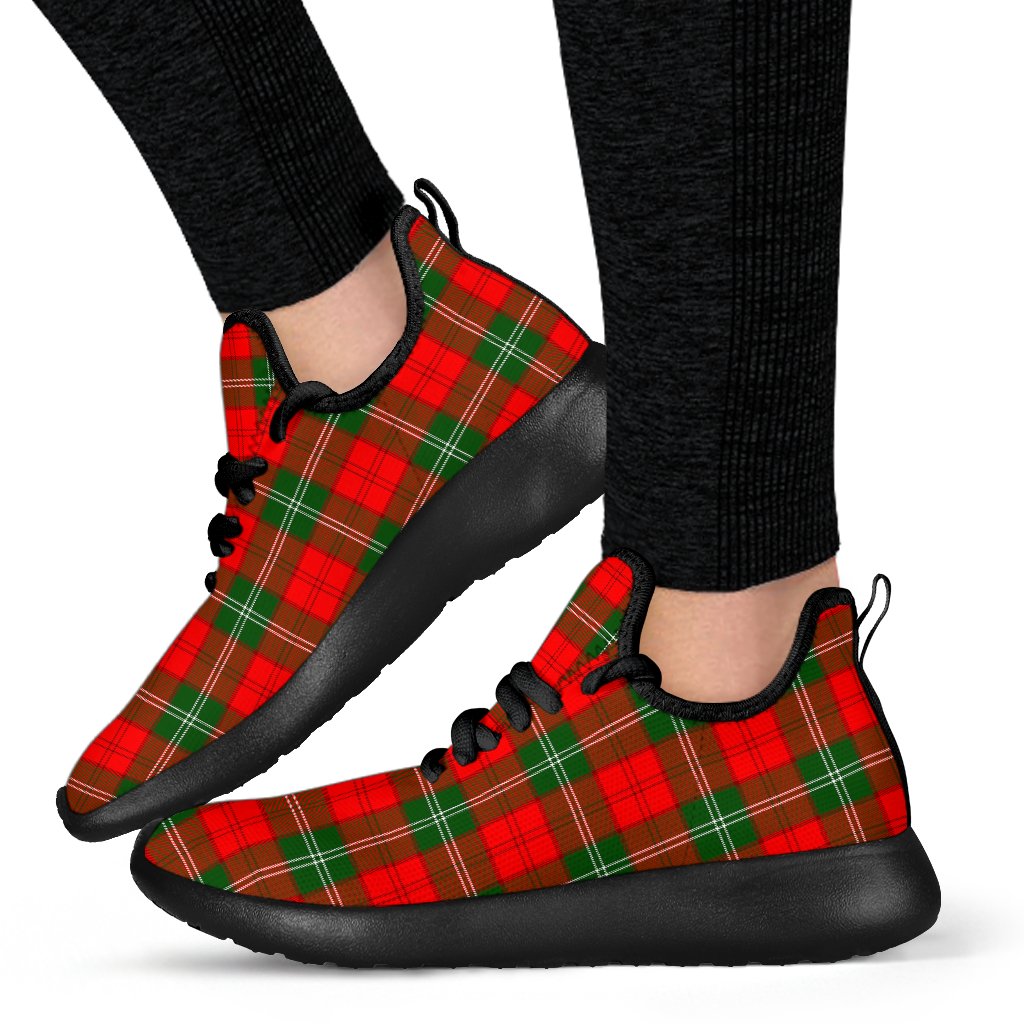 Lennox Modern Tartan Plaid Mesh Knit Sneakers