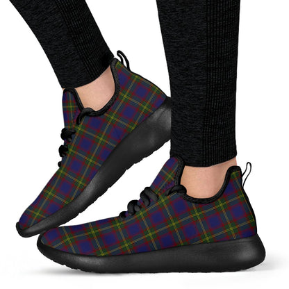 Durie Tartan Plaid Mesh Knit Sneakers