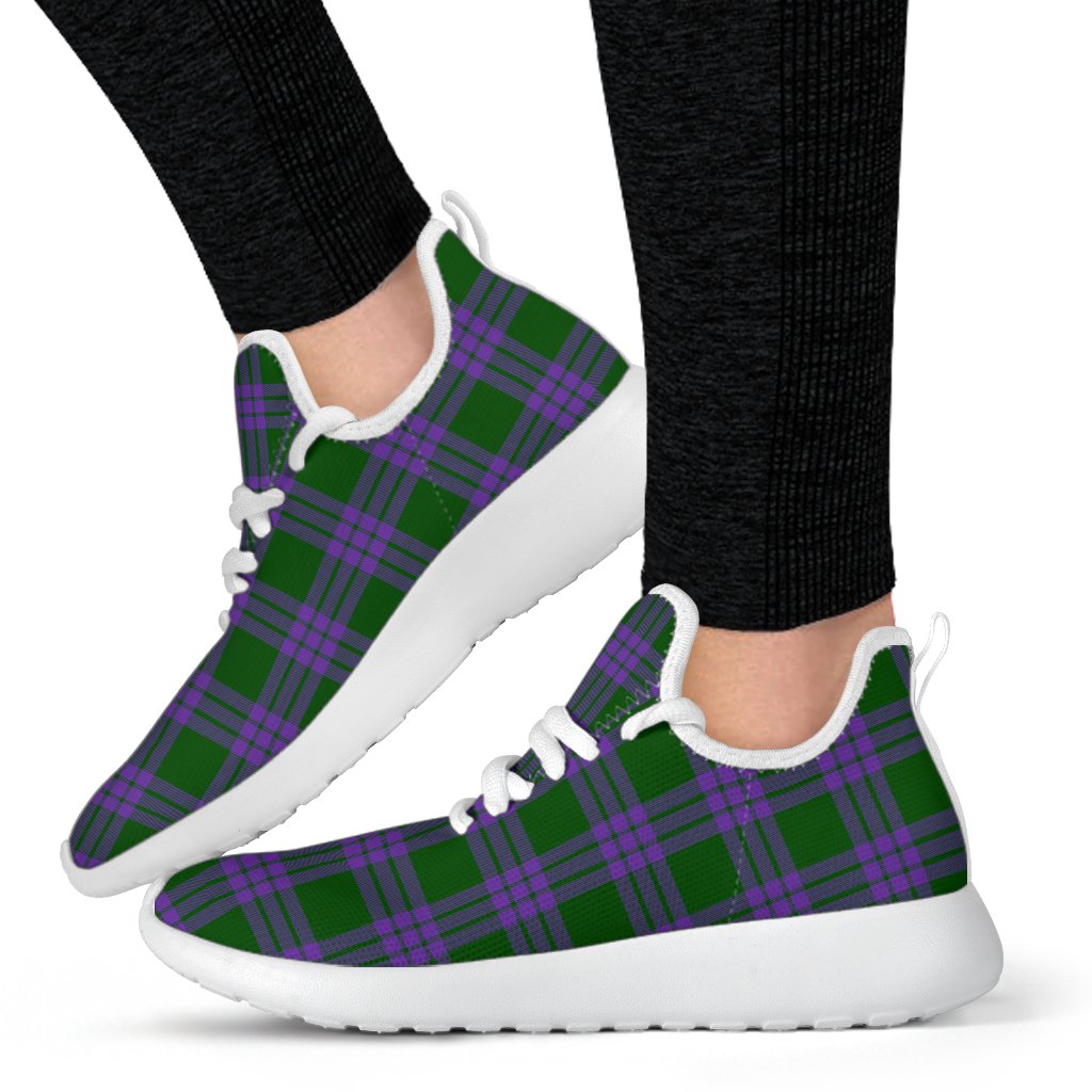 Elphinstone Tartan Plaid Mesh Knit Sneakers