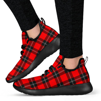 Ramsay Modern Tartan Plaid Mesh Knit Sneakers