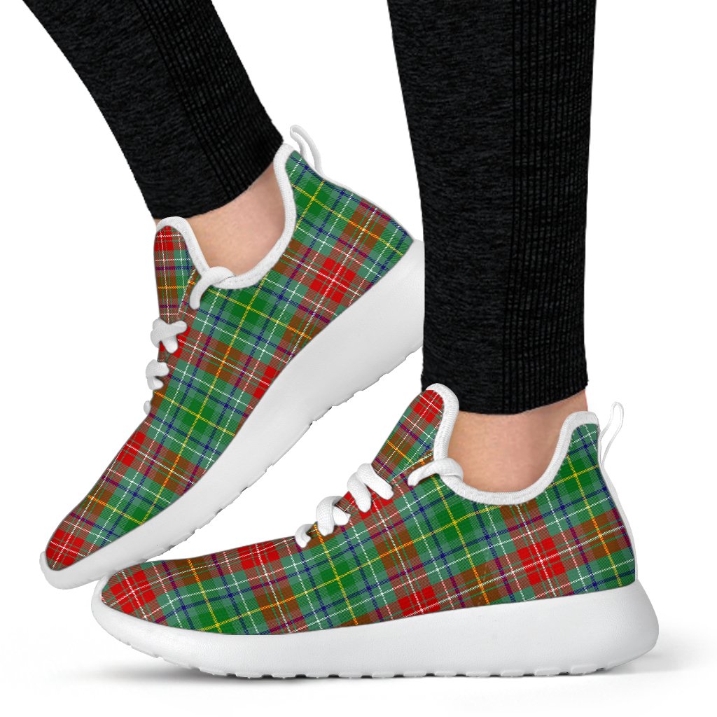 Muirhead Tartan Plaid Mesh Knit Sneakers