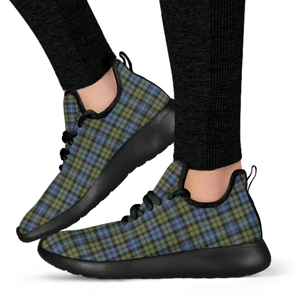 Campbell Faded Tartan Plaid Mesh Knit Sneakers