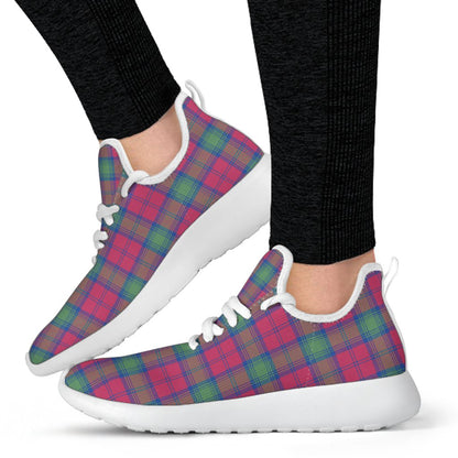 Lindsay Ancient Tartan Plaid Mesh Knit Sneakers