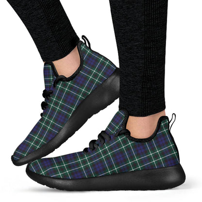 Graham of Montrose Modern Tartan Plaid Mesh Knit Sneakers