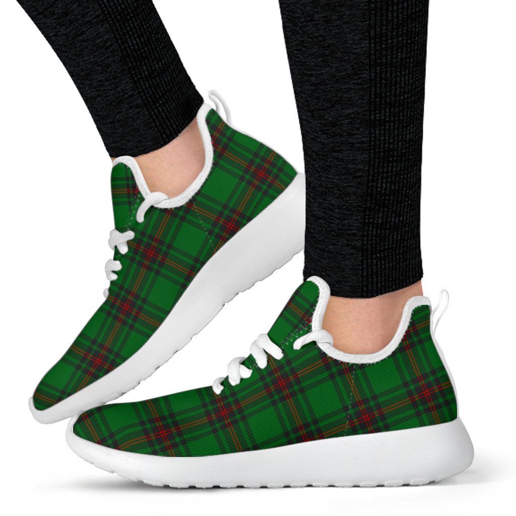 Fife District Tartan Plaid Mesh Knit Sneakers