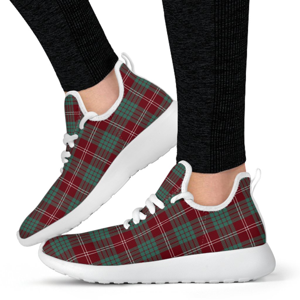 Crawford Modern Tartan Plaid Mesh Knit Sneakers