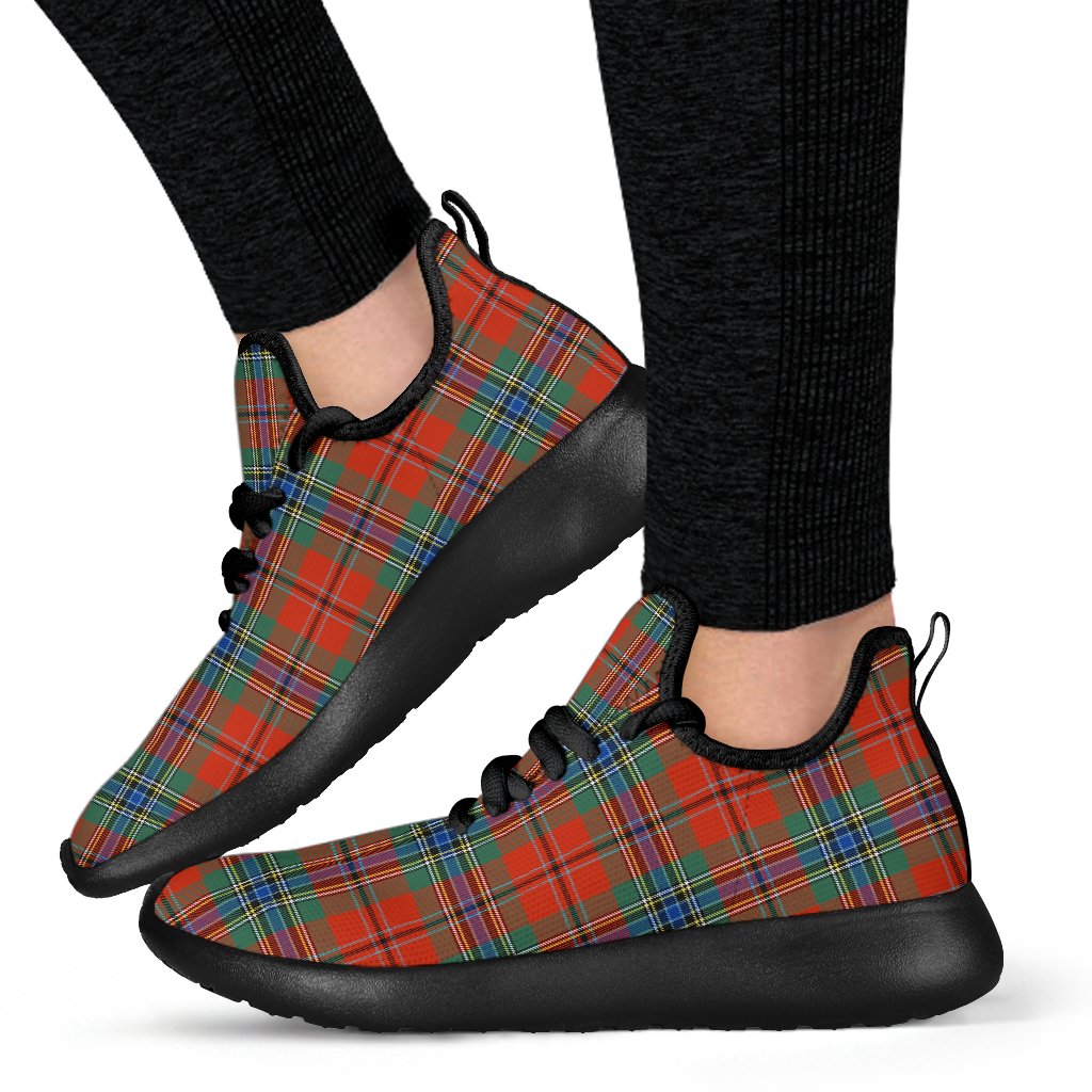 MacLean of Duart Ancient Tartan Plaid Mesh Knit Sneakers