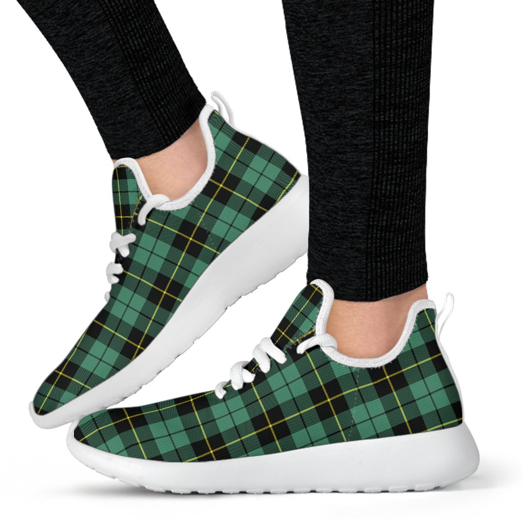 Wallace Hunting Ancient Tartan Plaid Mesh Knit Sneakers