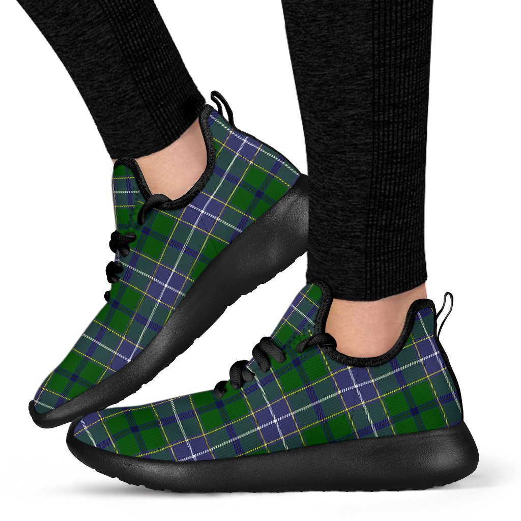 Wishart Hunting Modern Tartan Plaid Mesh Knit Sneakers