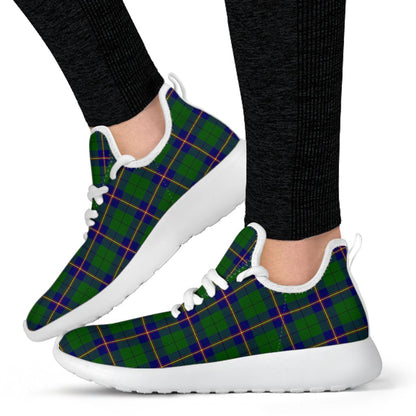 Carmichael Modern Tartan Plaid Mesh Knit Sneakers